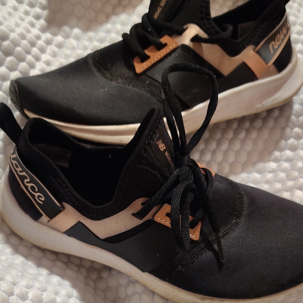New Balance Black and Tan Sneakers